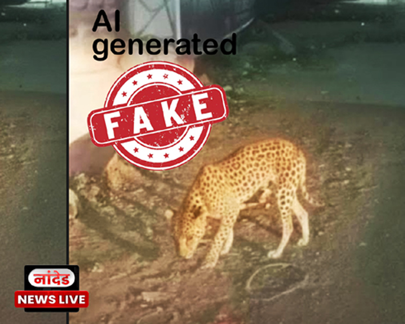 Viral photo of leopard : हिमायतनगर: श्री परमेश्वर मंदिर कमान के पास तेंदुआ दिखने की वायरल फोटो ‘फेक’ – फॉरेस्ट विभाग